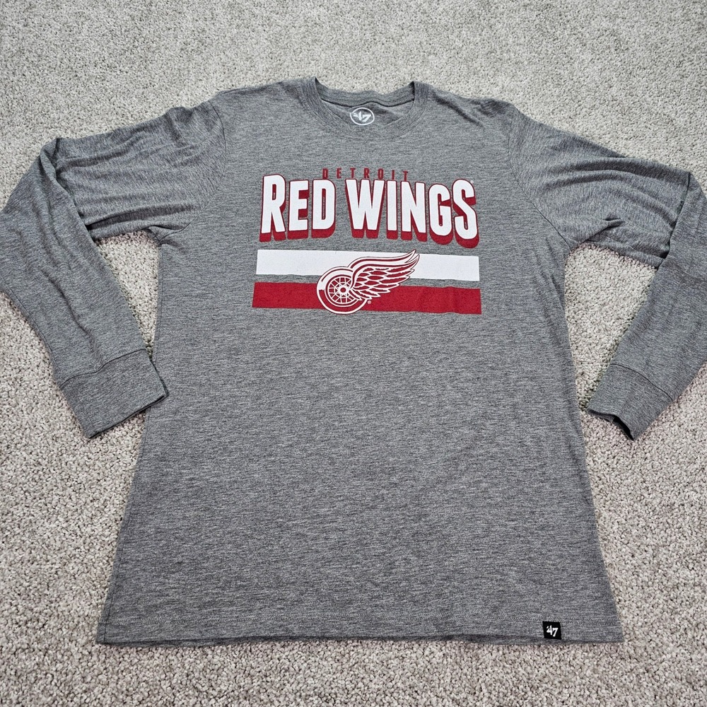 Detroit Red Wings 47 Brand NHL Womens Small Long Sleeve‎ T-Shirt Hockey Graphic